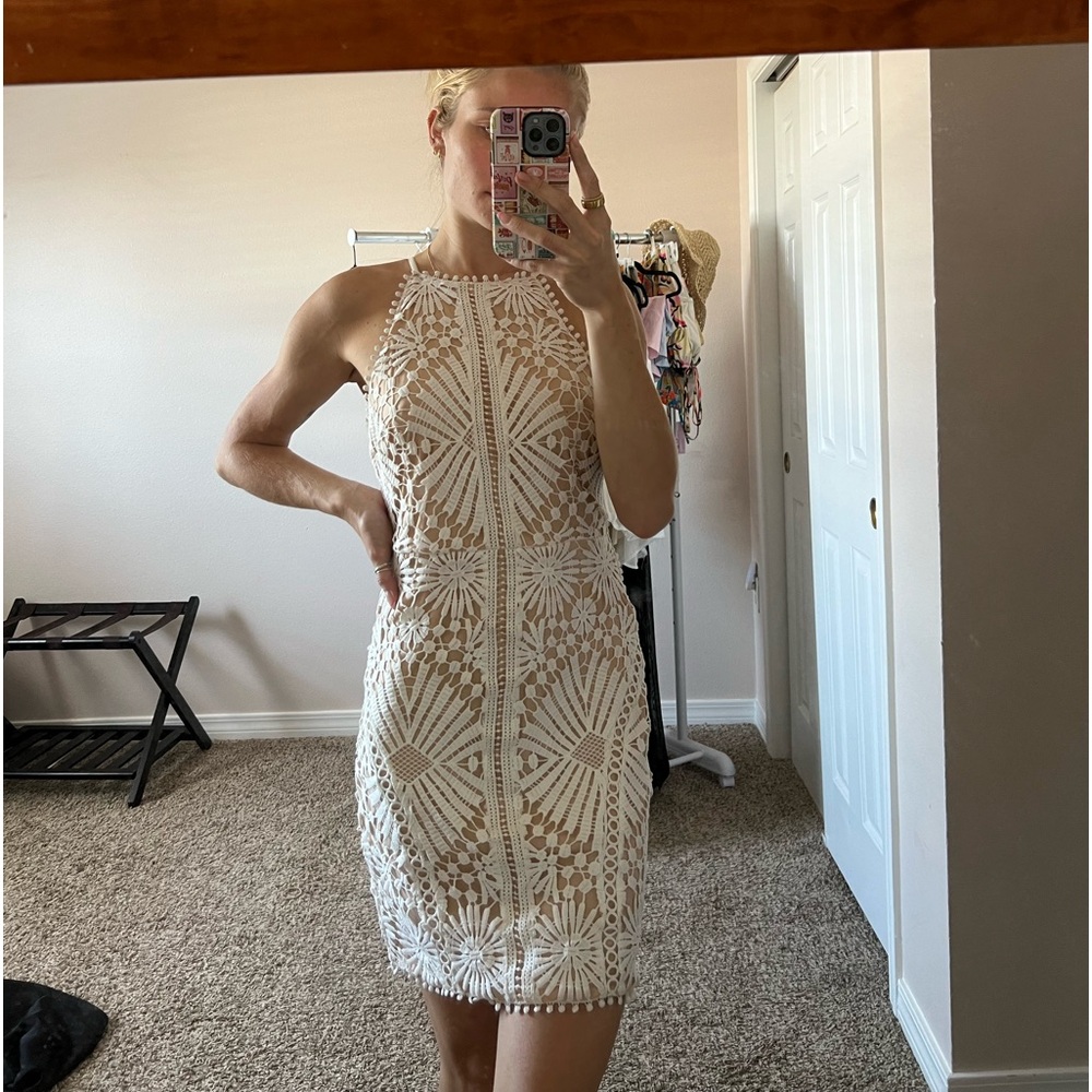 Lulus White and Cream Mini Dress
